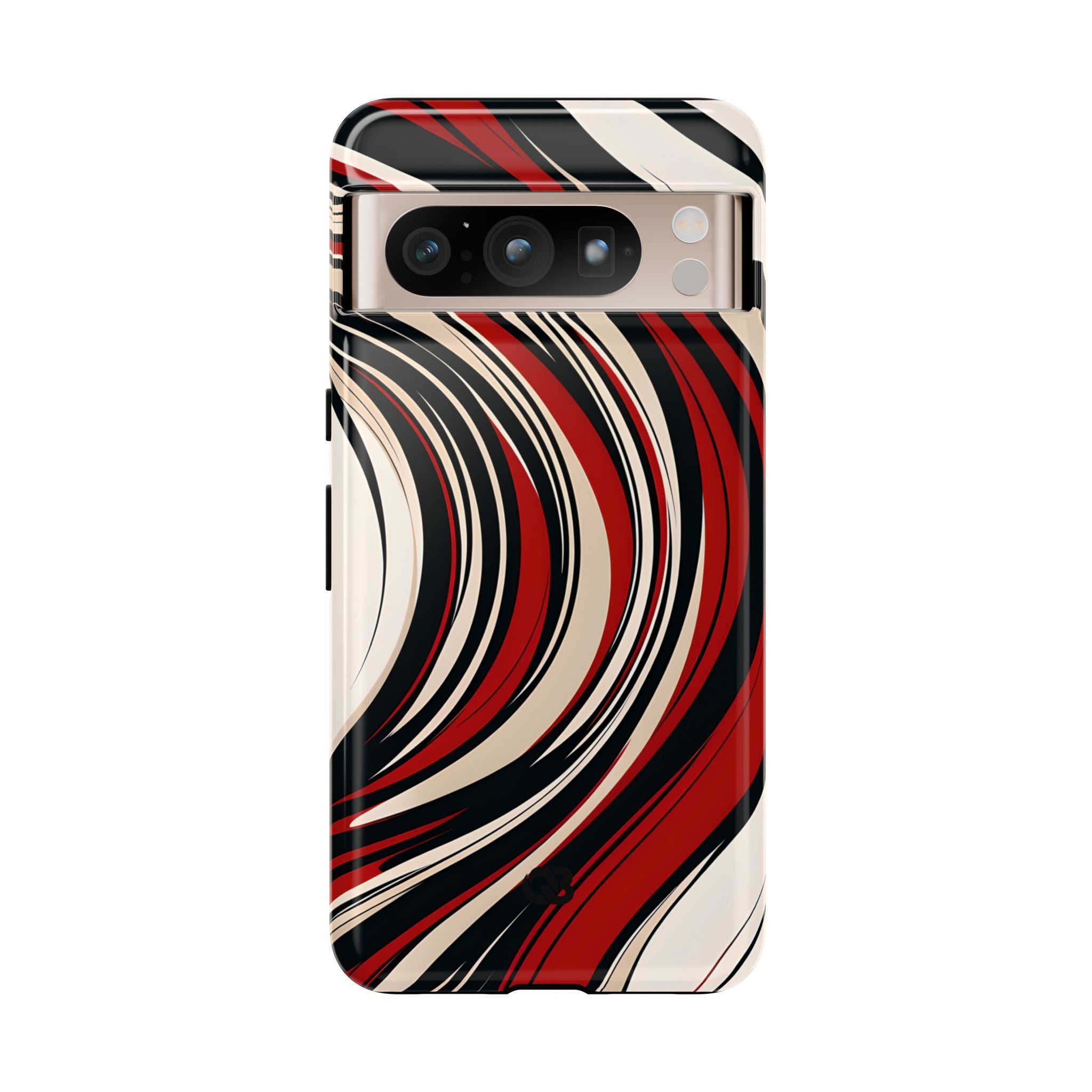 Crimson Flow Waves · Tough Phone Case for Google Pixel