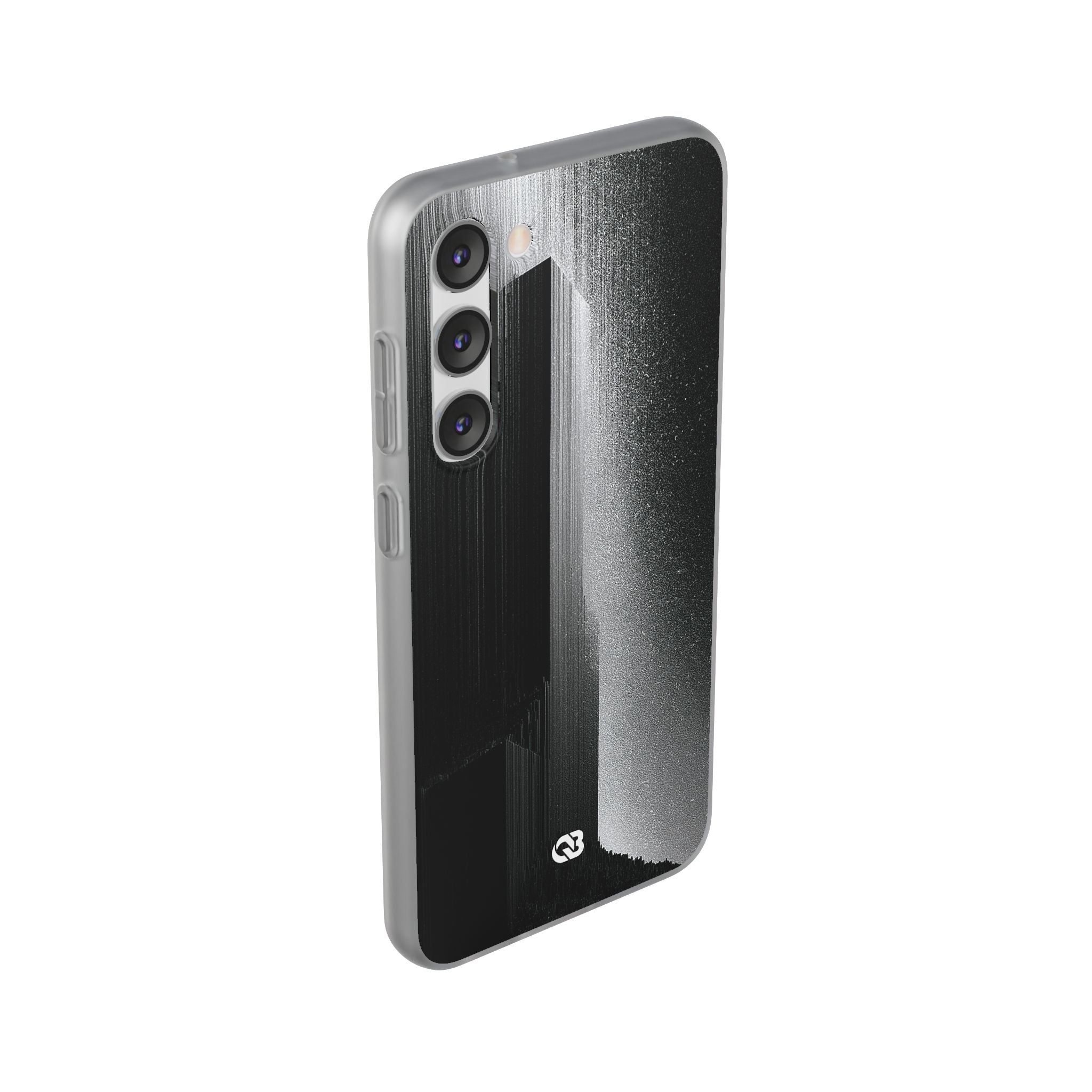 Black Lite Phone Case for Samsung - Brutalist Pixel Monolith