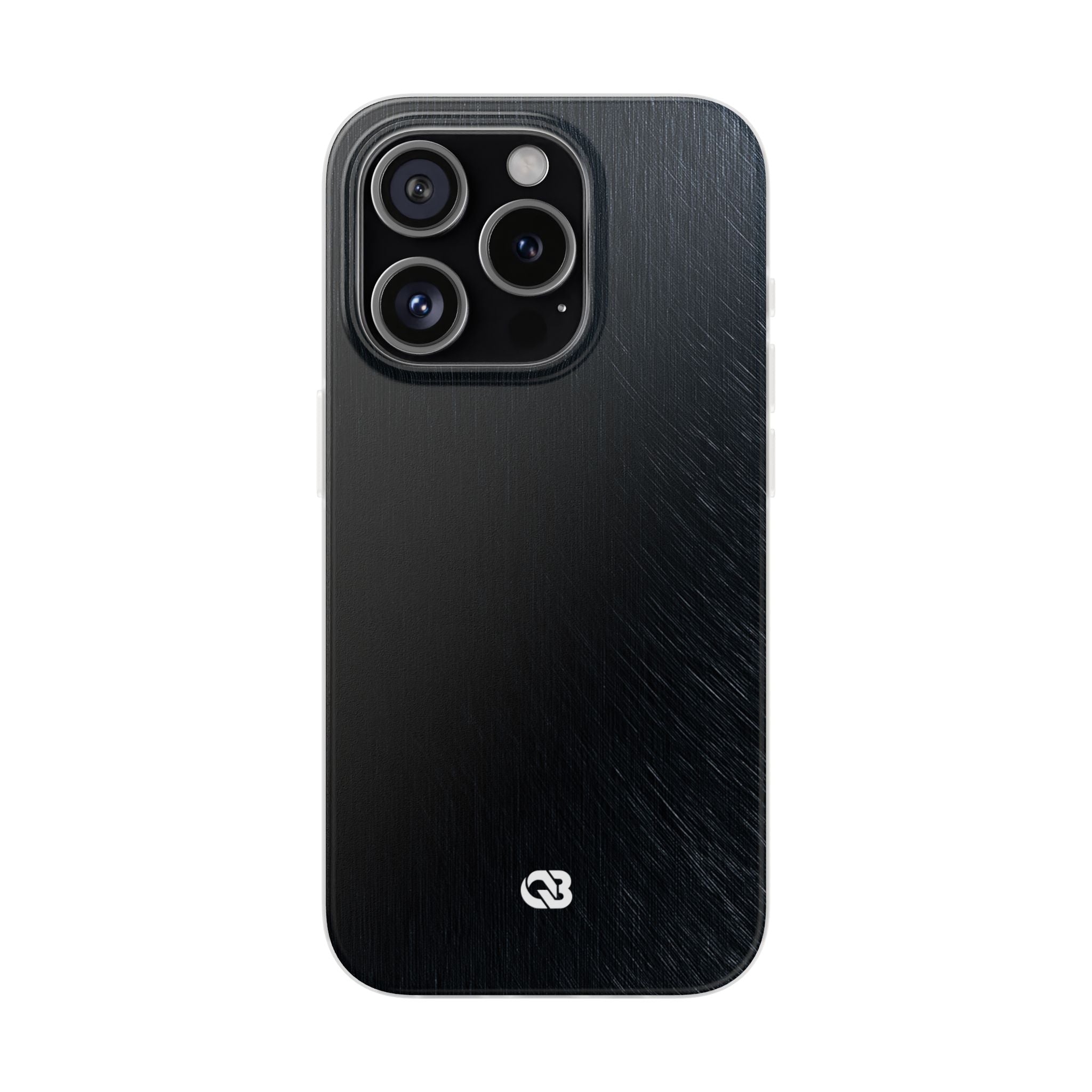 Black Lite Phone Case for iPhone - Midnight Brushed Grain