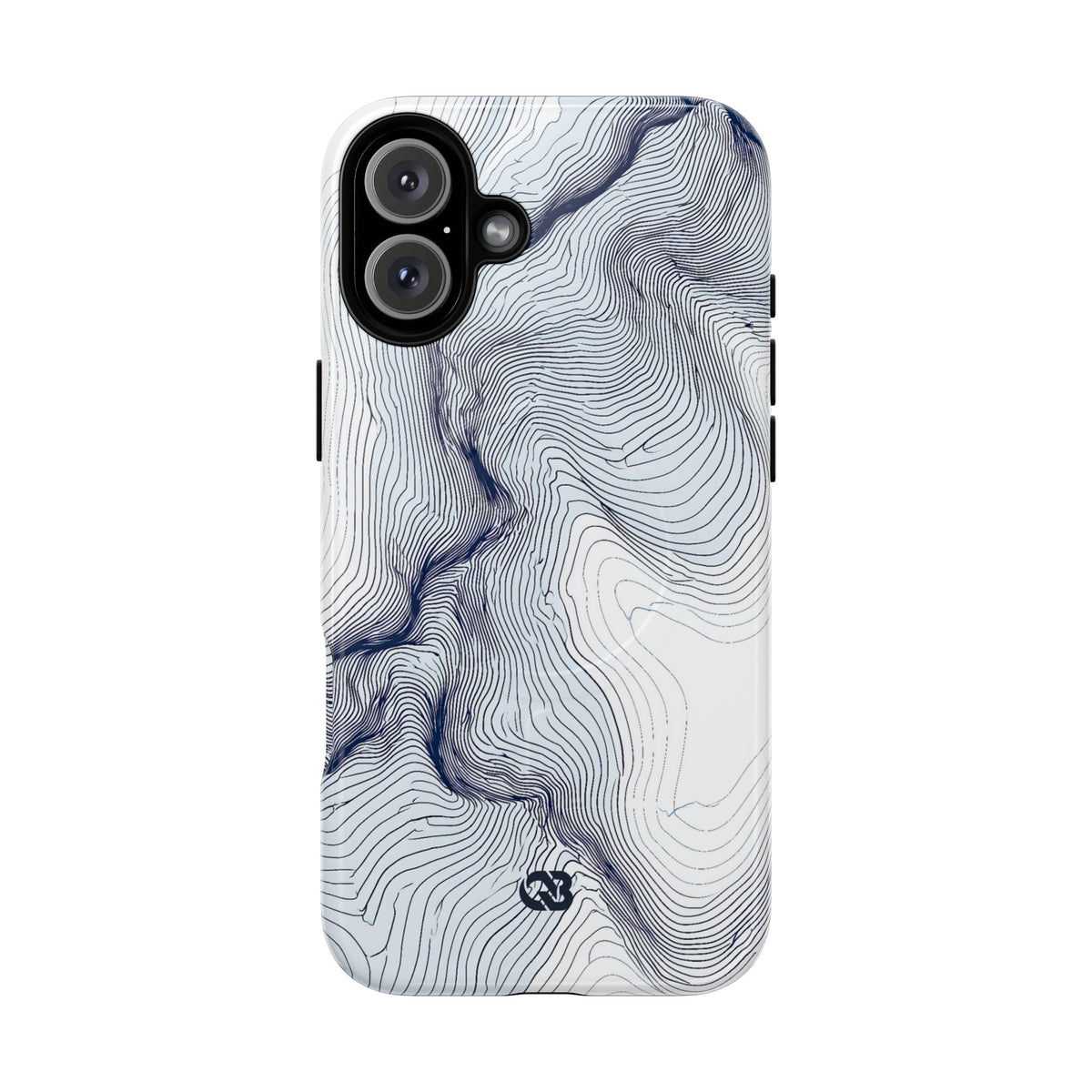 Nordic Ridge Contour · Tough 2.0 Magnetic Phone Case for iPhone · White