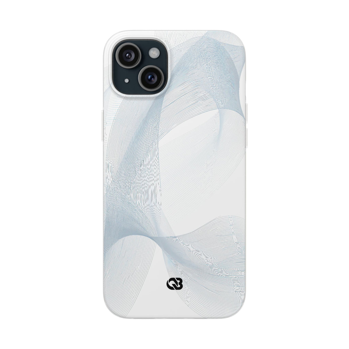 Glacial Contour Waves · Lite Phone Case for iPhone ·  White