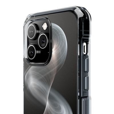Luminous Vortex · Clear Impact Magnetic Phone Case for iPhone · Black