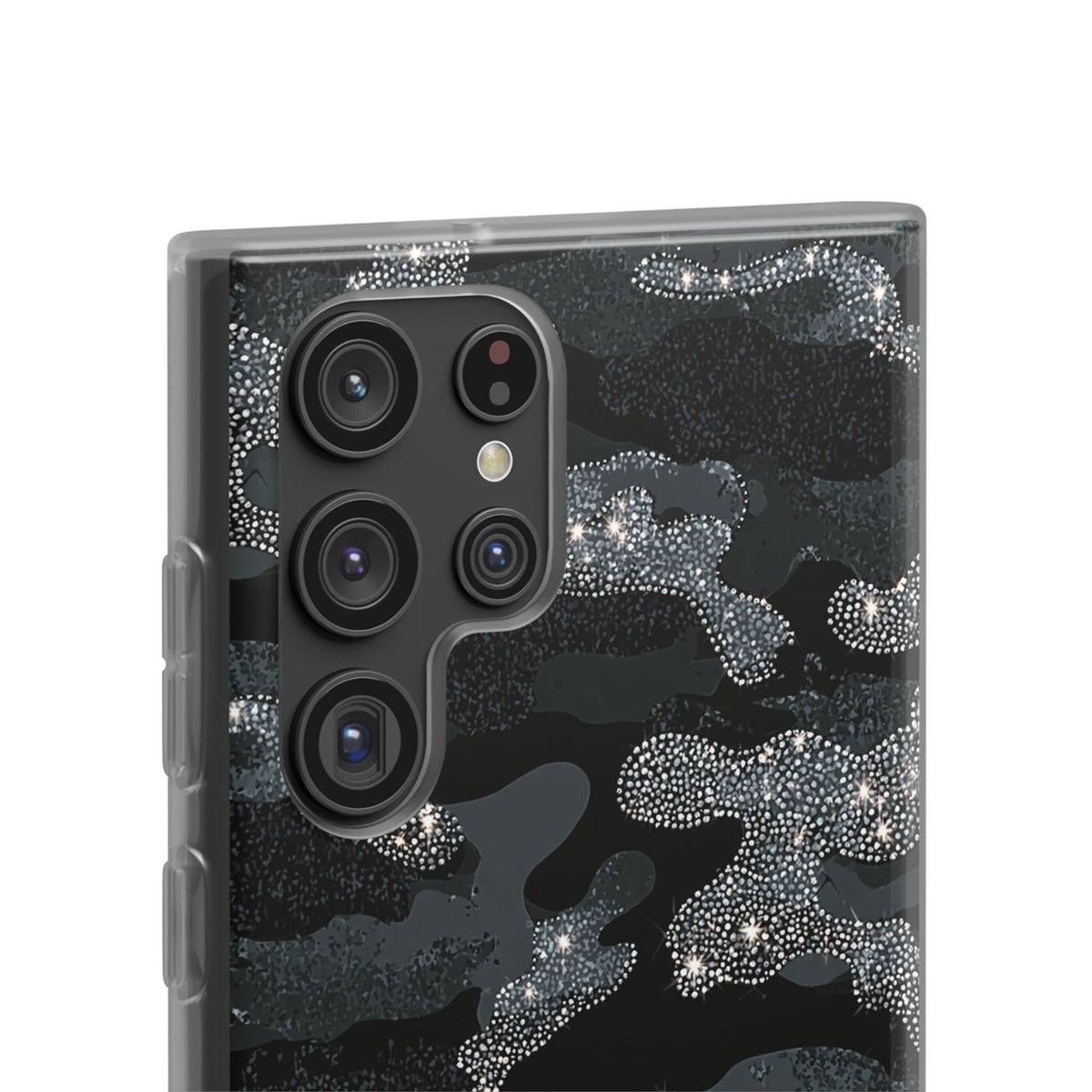 Glitter Shadow Camo · Lite Phone Case for Samsung · Black