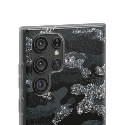 Glitter Shadow Camo · Lite Phone Case for Samsung · Black