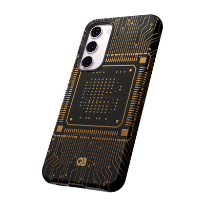 Gold Tough Phone Case for Samsung - Cyber Gold Processor