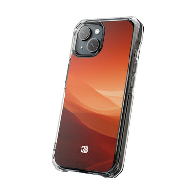 Terracotta Dune Ridges · Clear Impact Magnetic Phone Case for iPhone · Orange