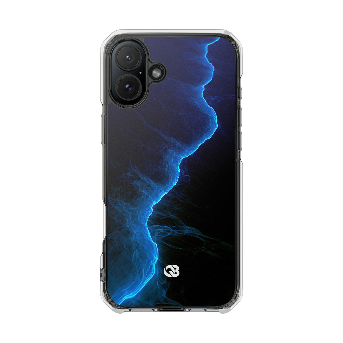 Electric Azure Drift · Clear Impact Magnetic Phone Case for iPhone · Blue