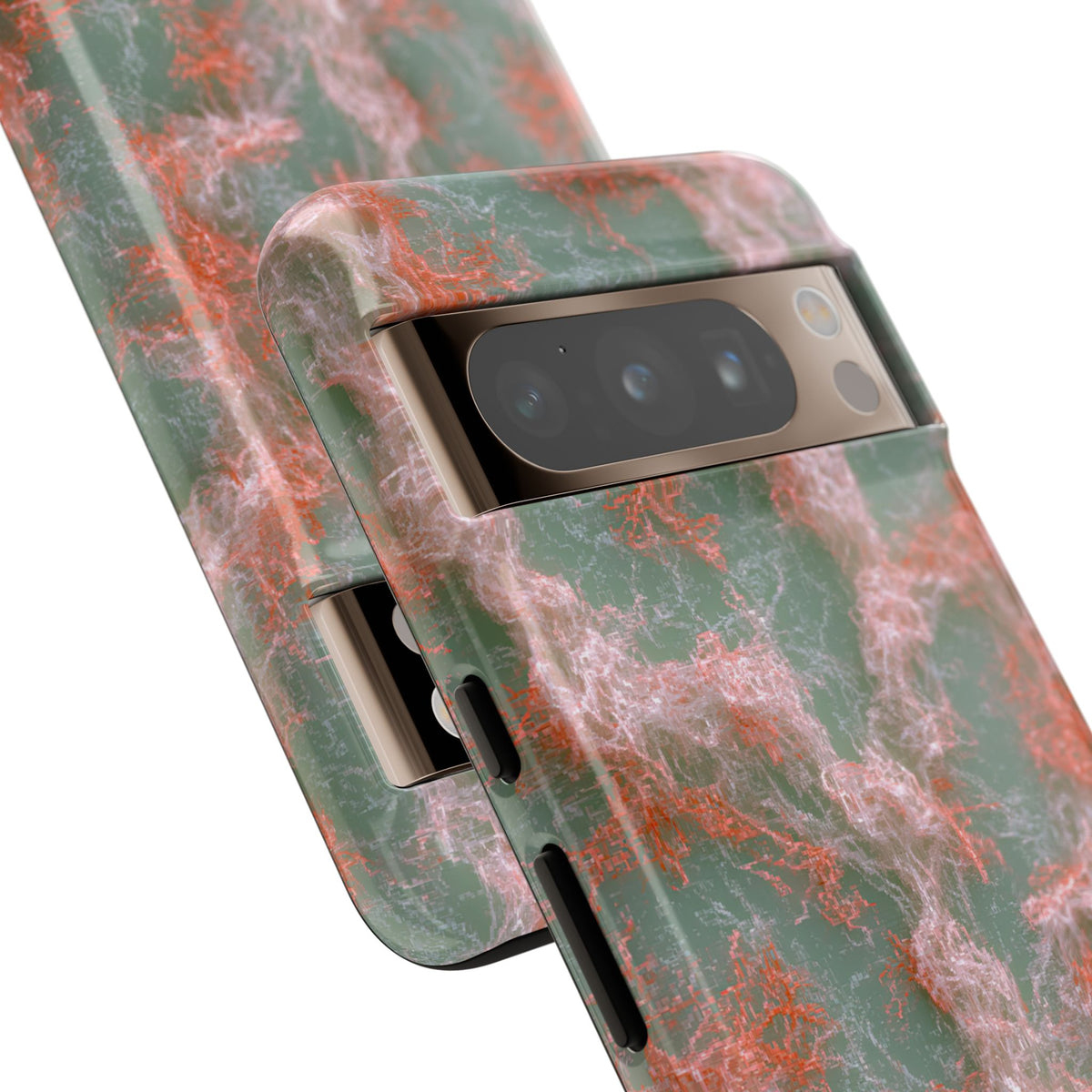 Coral Pixel Matrix · Tough Phone Case for Pixel ·  Green