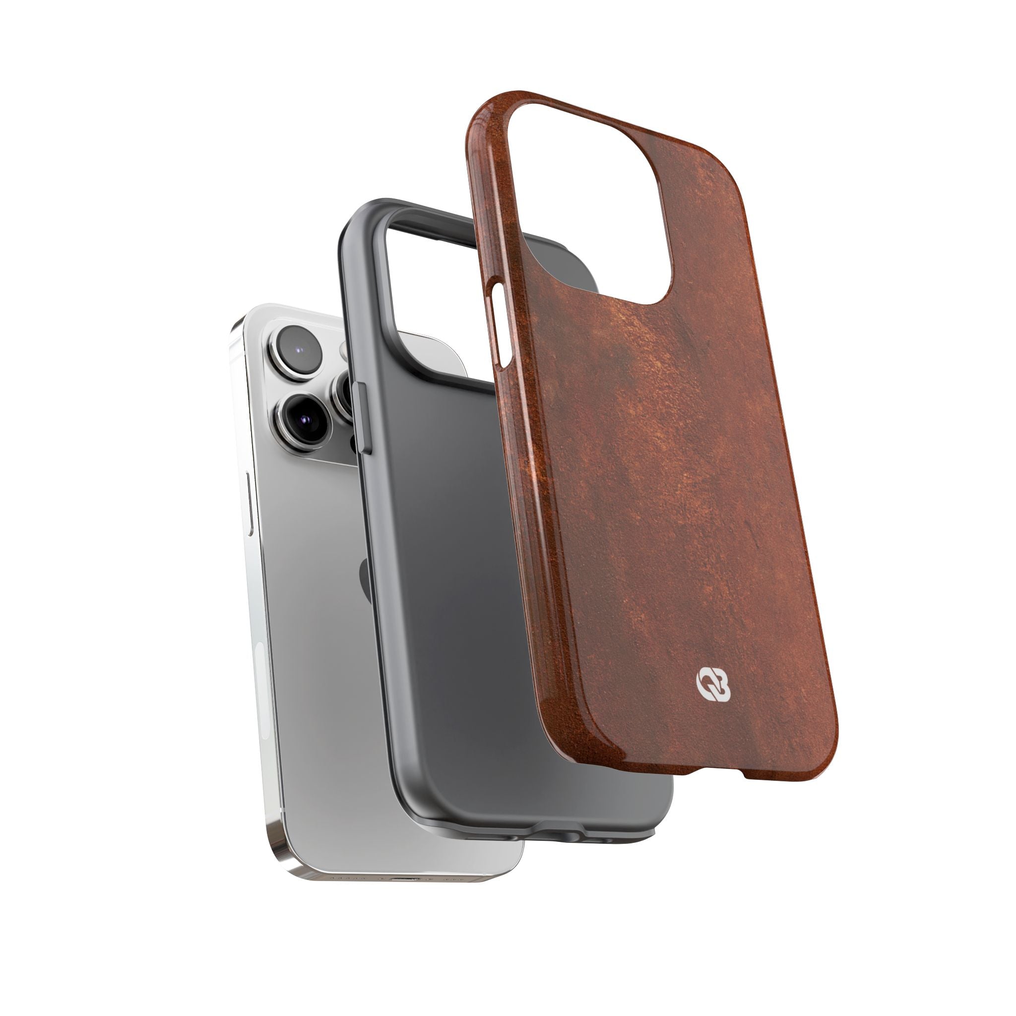 Orange Tough Phone Case for iPhone - Oxidized Iron Crust