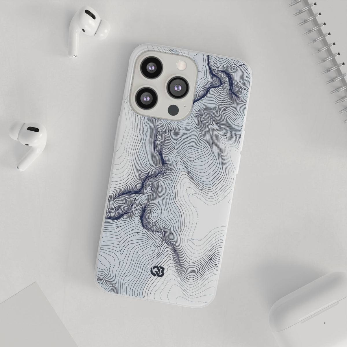 Nordic Ridge Contour · Lite Phone Case for iPhone ·  White
