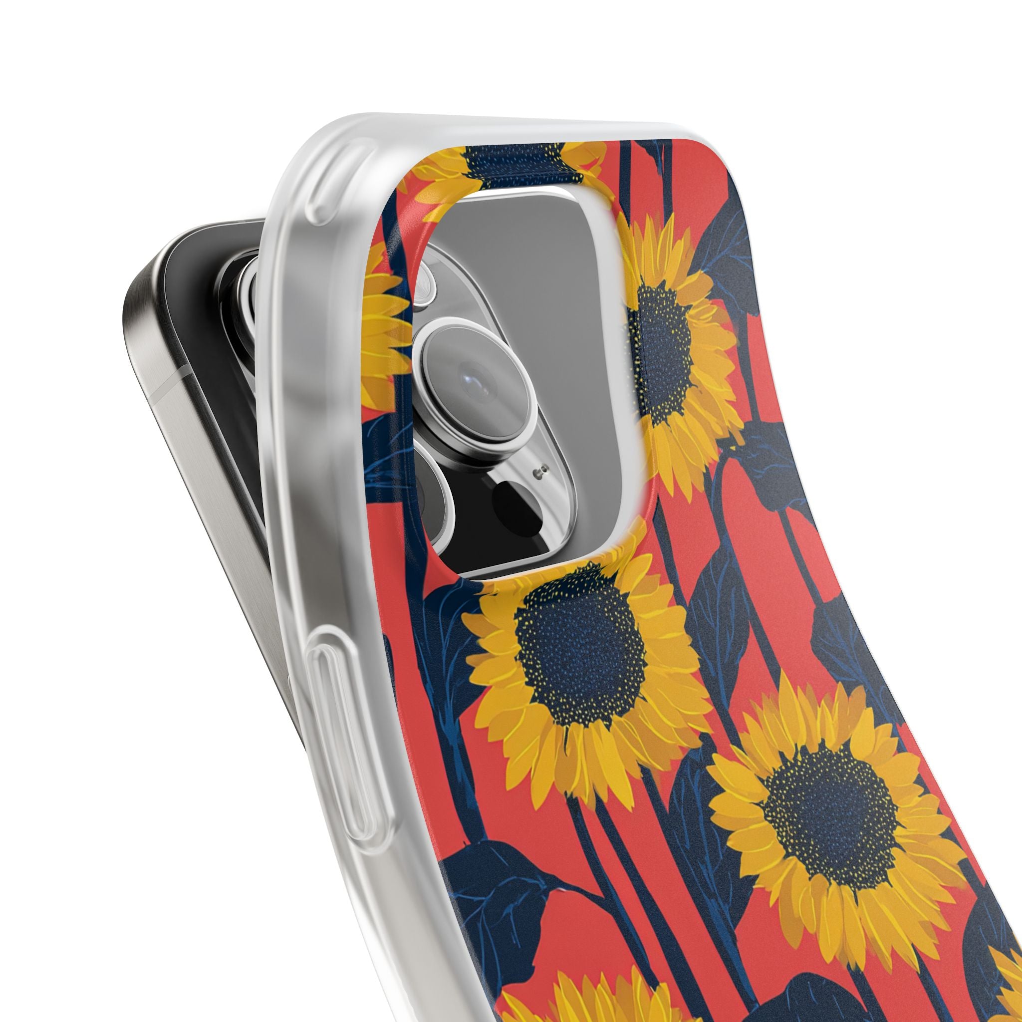Solar Navy Bloom · Soft Handyhülle für iPhone