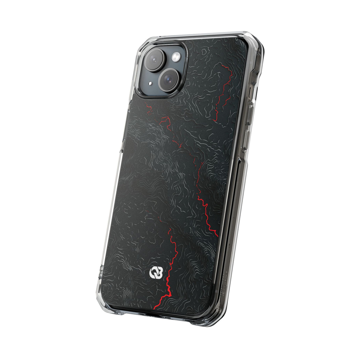 Crimson Rift · Clear Impact Magnetic Phone Case for iPhone ·  Black