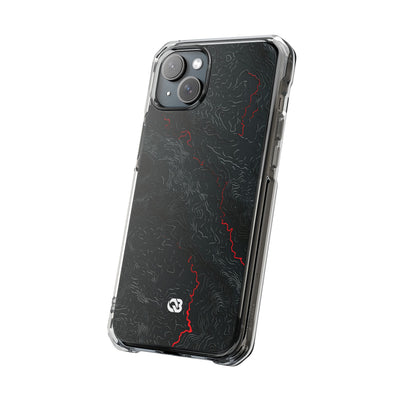 Crimson Rift · Clear Impact Magnetic Phone Case for iPhone ·  Black