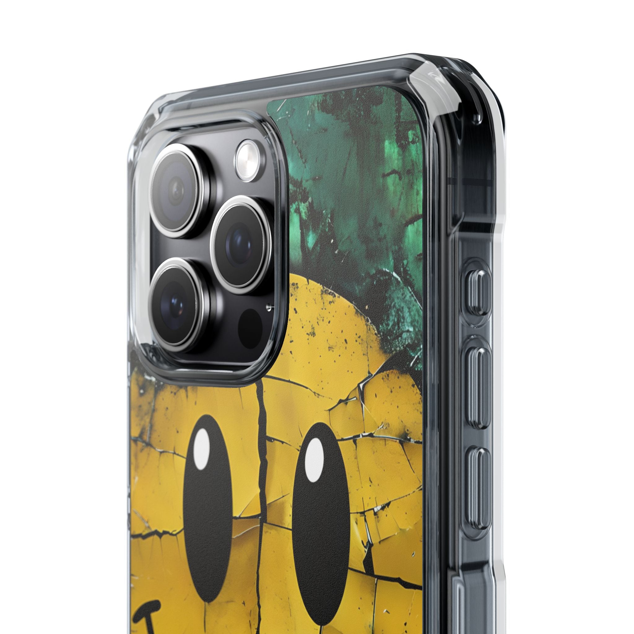 Cracked Smiley iPhone 15 Pro Max Case - Impact