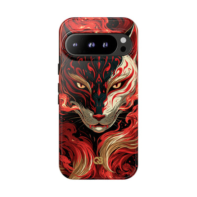 Crimson Kitsune Spirit · Tough Phone Case for Pixel ·  Red