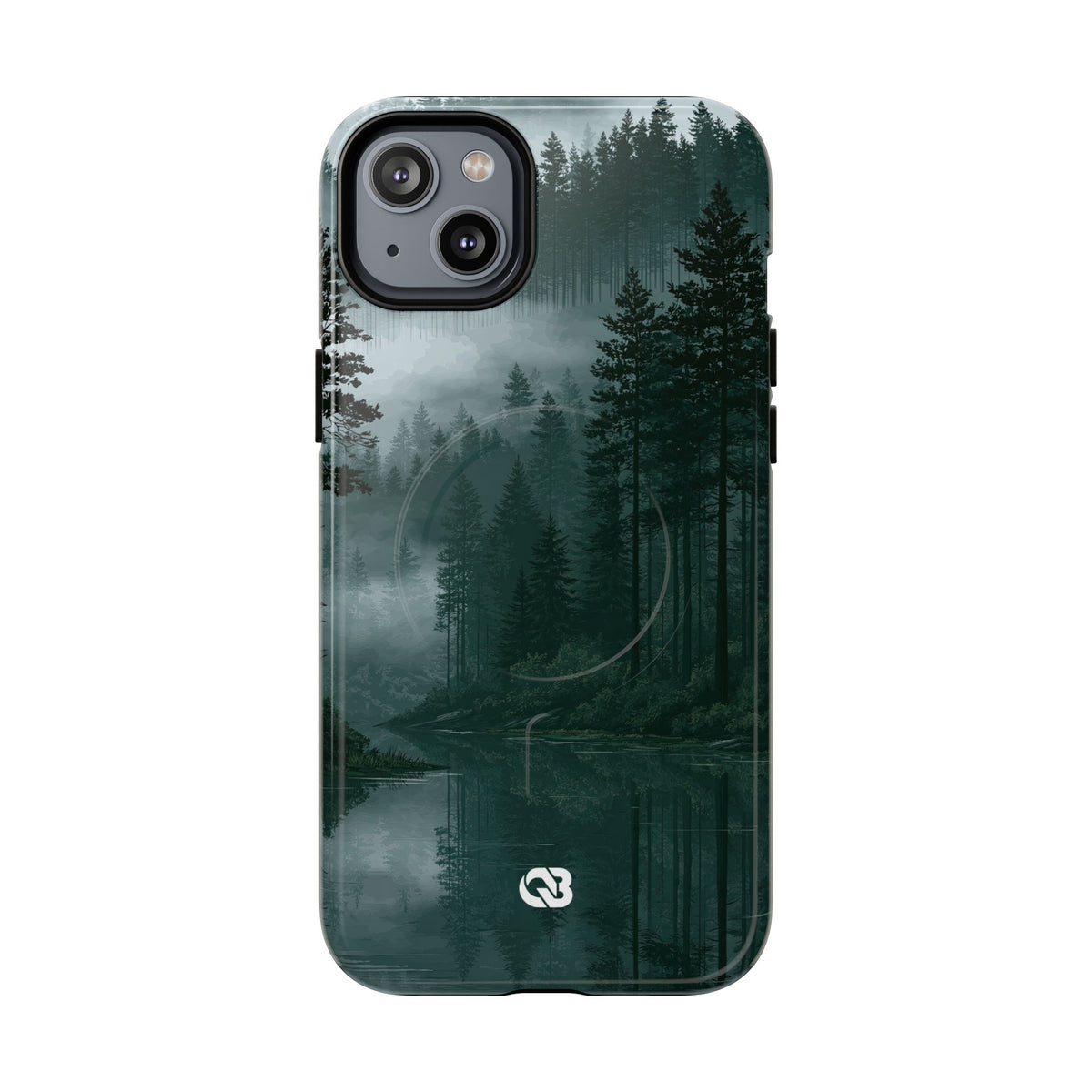 Misty Pine Reflections · Tough 2.0 Magnetic Phone Case for iPhone · Green
