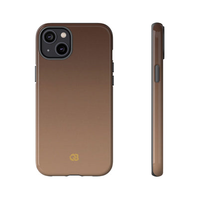 Brown Tough Phone Case for iPhone - Smoked Caramel Fade