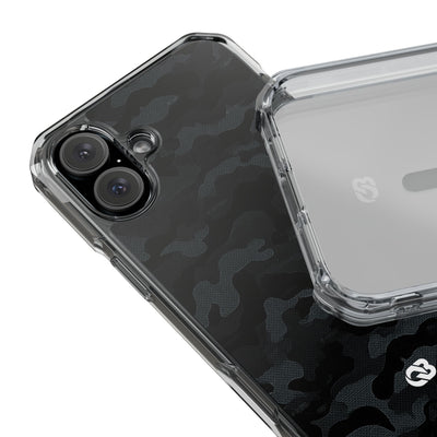 Blackout Urban Camo · Clear Impact Magnetic Phone Case for iPhone · Black