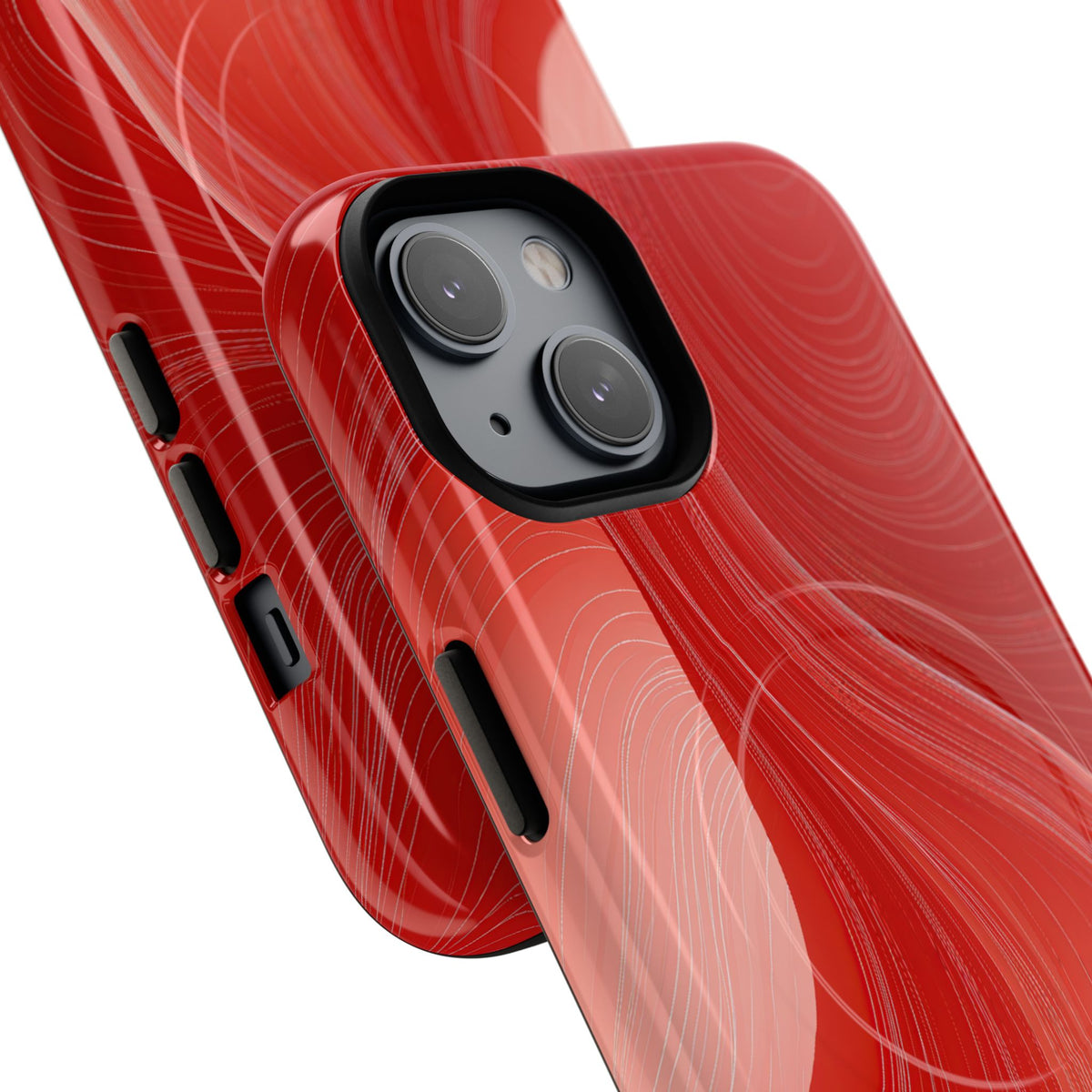 Crimson Contour · Tough 2.0 Magnetic Phone Case for iPhone · Red