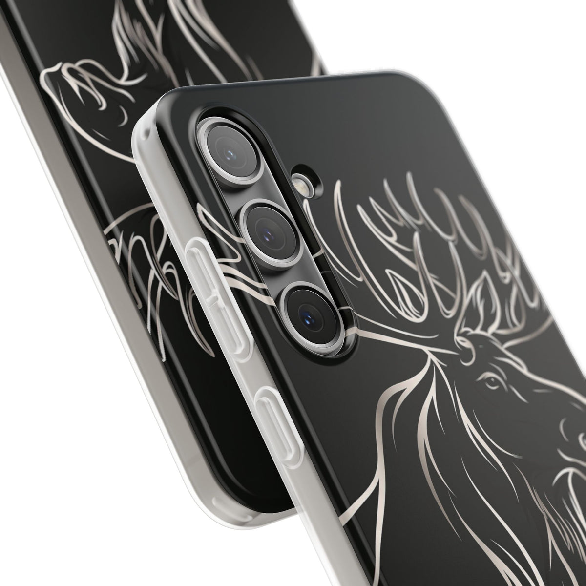 Nordic Moose Contour · Lite Phone Case for Samsung · Black