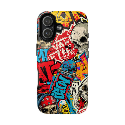 Skate Skull Riot · Tough 2.0 Magnetic Phone Case for iPhone · Red