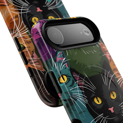 Teal Cat Grid iPhone 17 Air Case - Tough+ - CASE•BOB