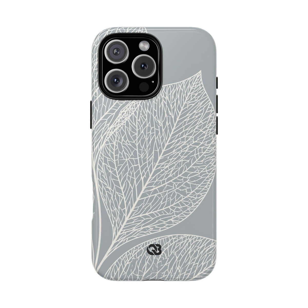 Minimal Leaf Skeleton · Tough Phone Case for iPhone · Grey