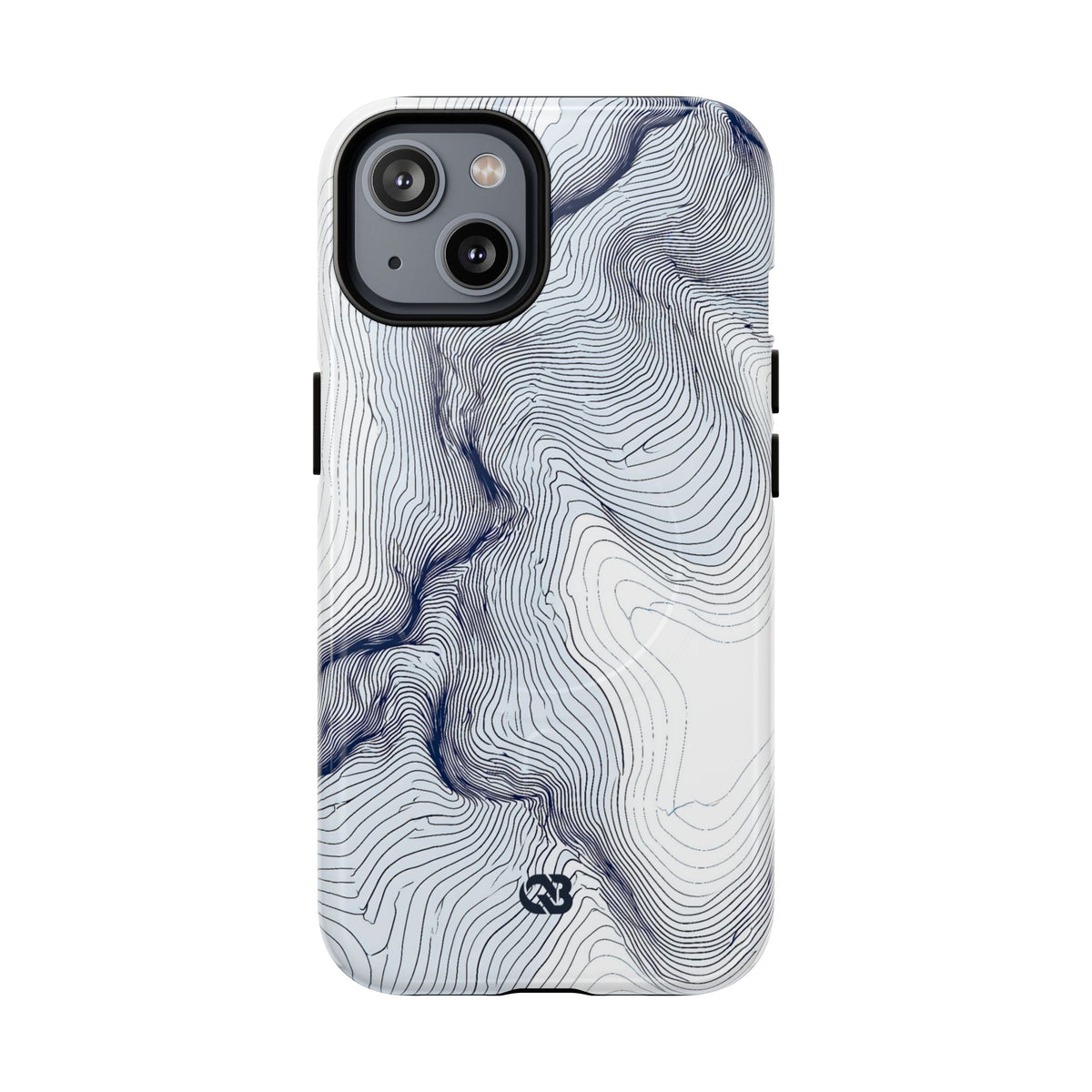 Nordic Ridge Contour · Tough 2.0 Magnetic Phone Case for iPhone · White
