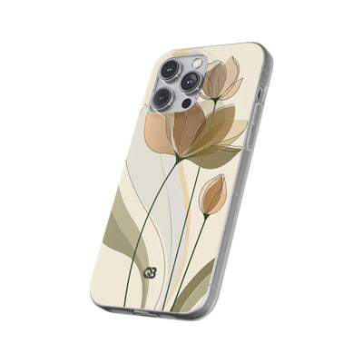 Translucent Petal Contour · Lite Phone Case for iPhone ·  Beige