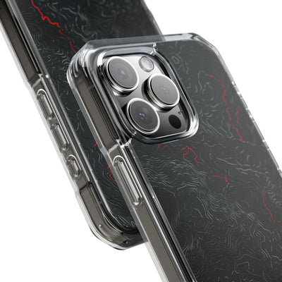 Crimson Rift · Clear Impact Magnetic Phone Case for iPhone ·  Black