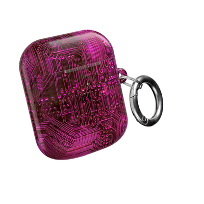 Magenta Circuit Trace · Hard Case for AirPods & AirPods Pro · Pink