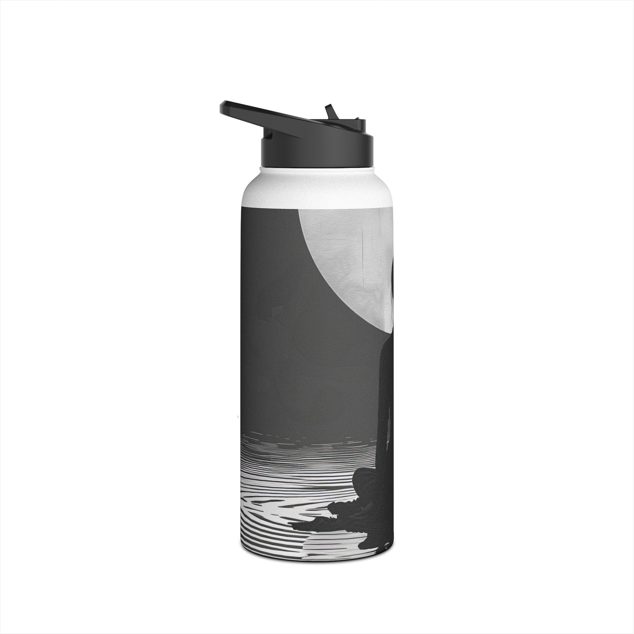 Moonlit Silence - Stainless Steel Water Bottle