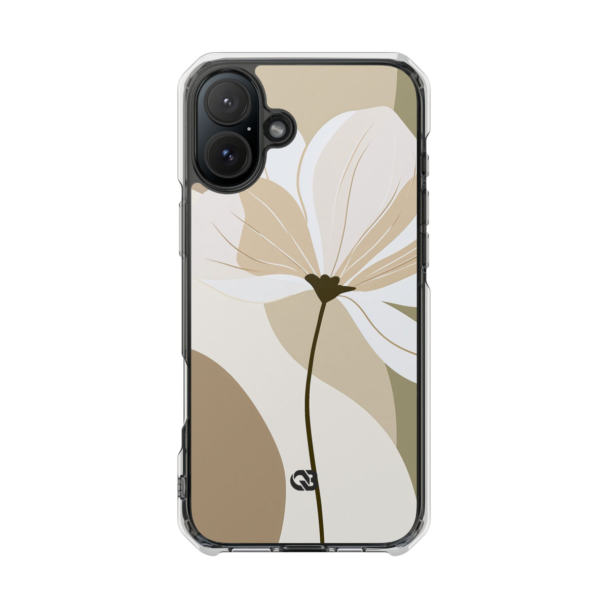 Soft Petal Bloom · Clear Impact Magnetic Phone Case for iPhone ·  Beige