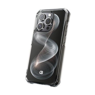 Luminous Vortex · Clear Impact Magnetic Phone Case for iPhone · Black