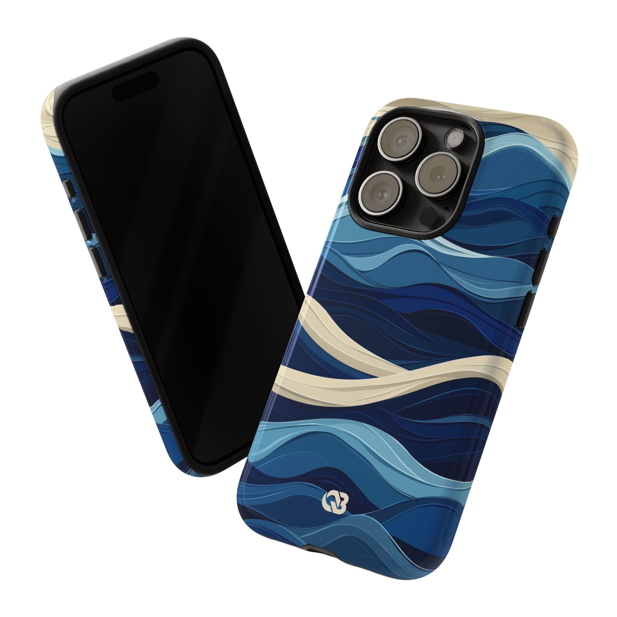 Cobalt Coast Layers · Tough Phone Case for iPhone