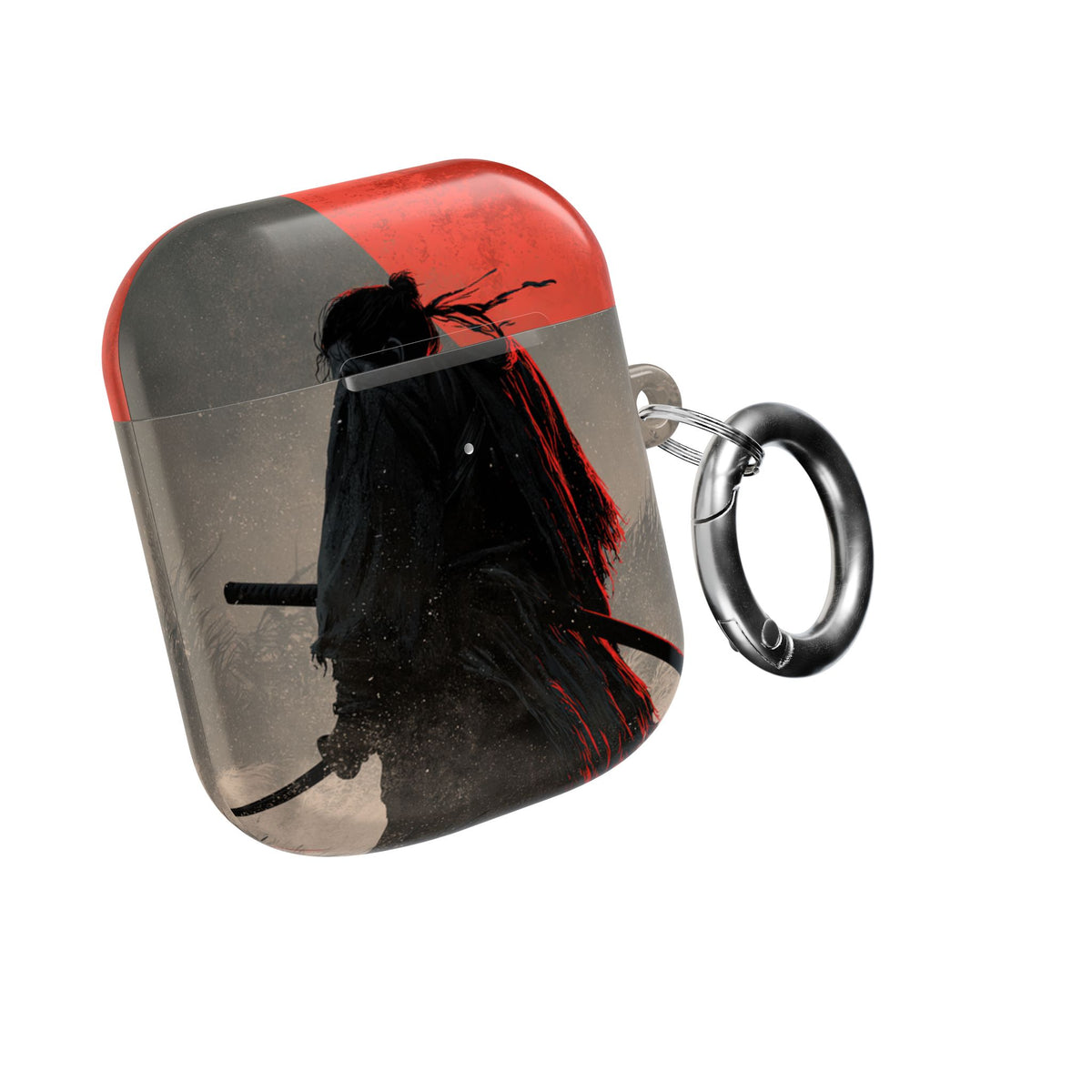 Crimson Moon Ronin · Hard Case for AirPods & AirPods Pro · Black