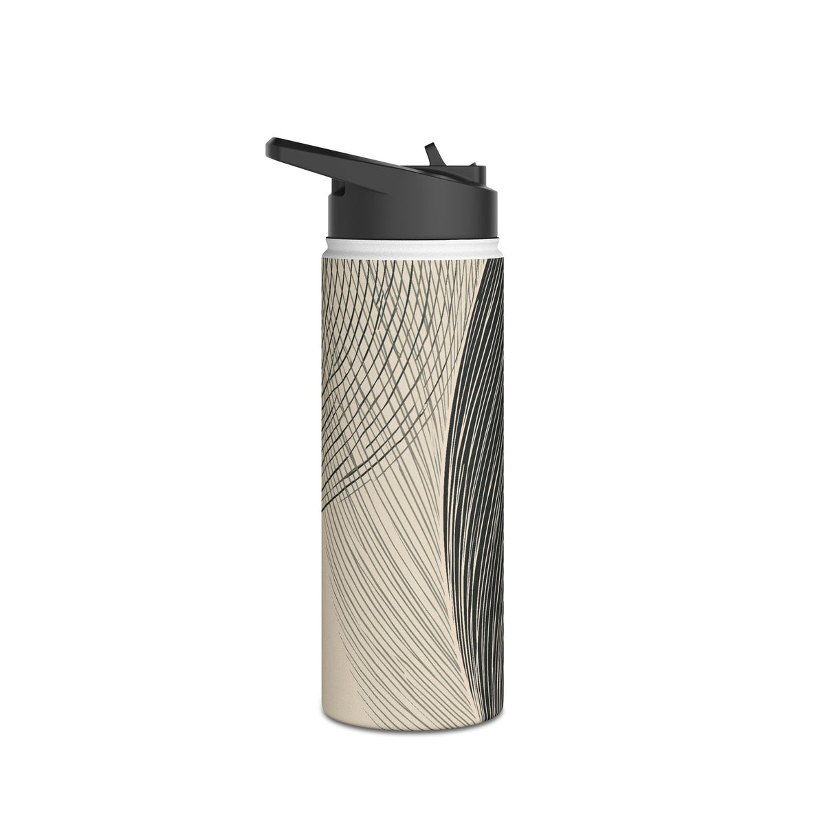 Minimal Frond Study · Insulated Water Bottle · Black