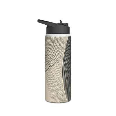 Minimal Frond Study · Insulated Water Bottle · Black