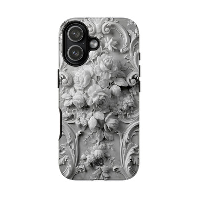 Rococo Marble Rose · Tough Phone Case for iPhone · White