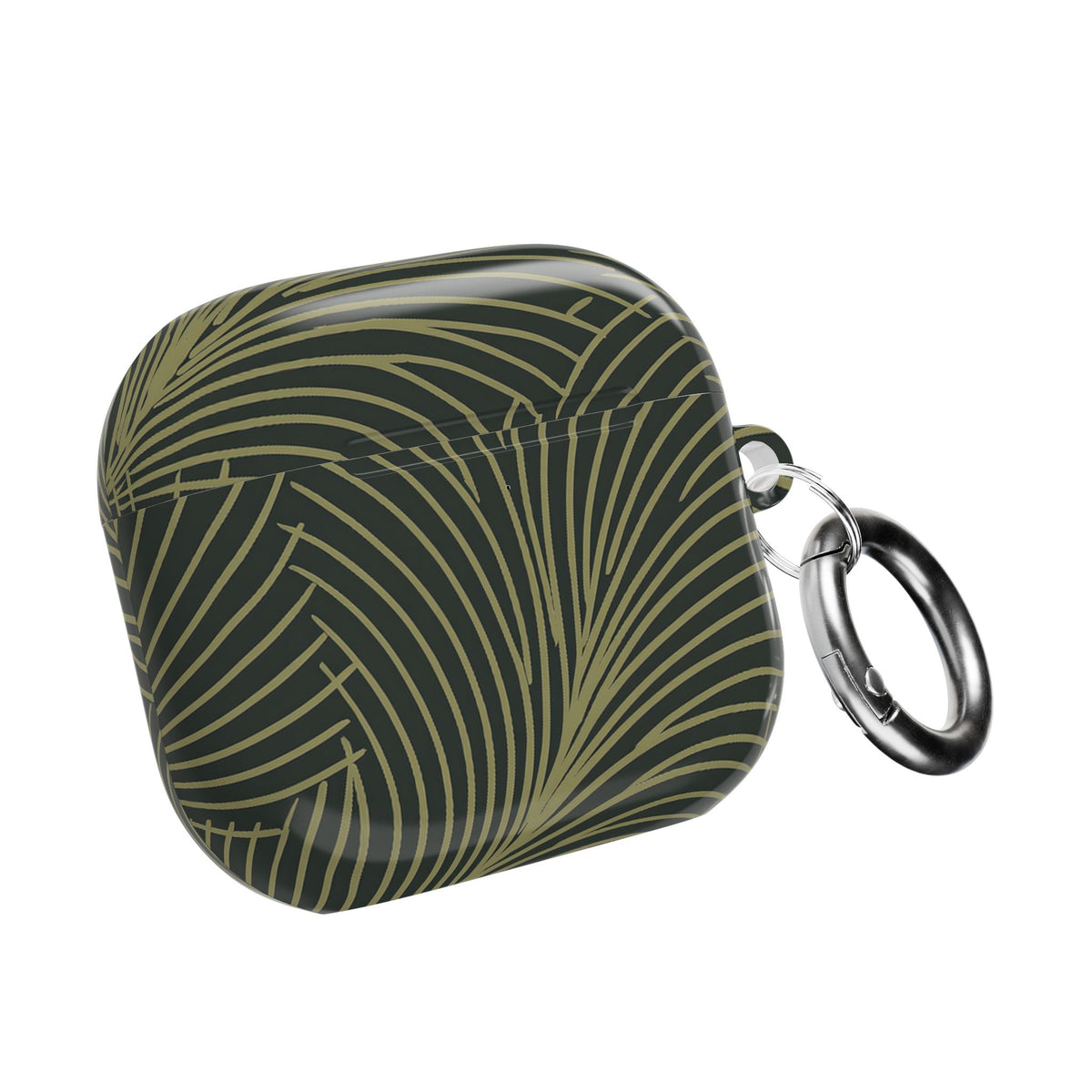 Midnight Palm Frond · Hard Case for AirPods & AirPods Pro · Green