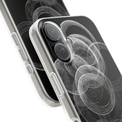 Black Lite Phone Case for iPhone - Kinetic Wireframe Orbit