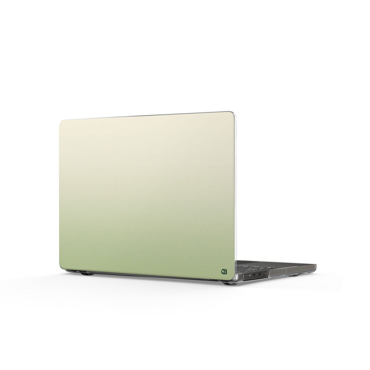 Muted Sage Ombre · Clear Hard Case for MacBook · Green