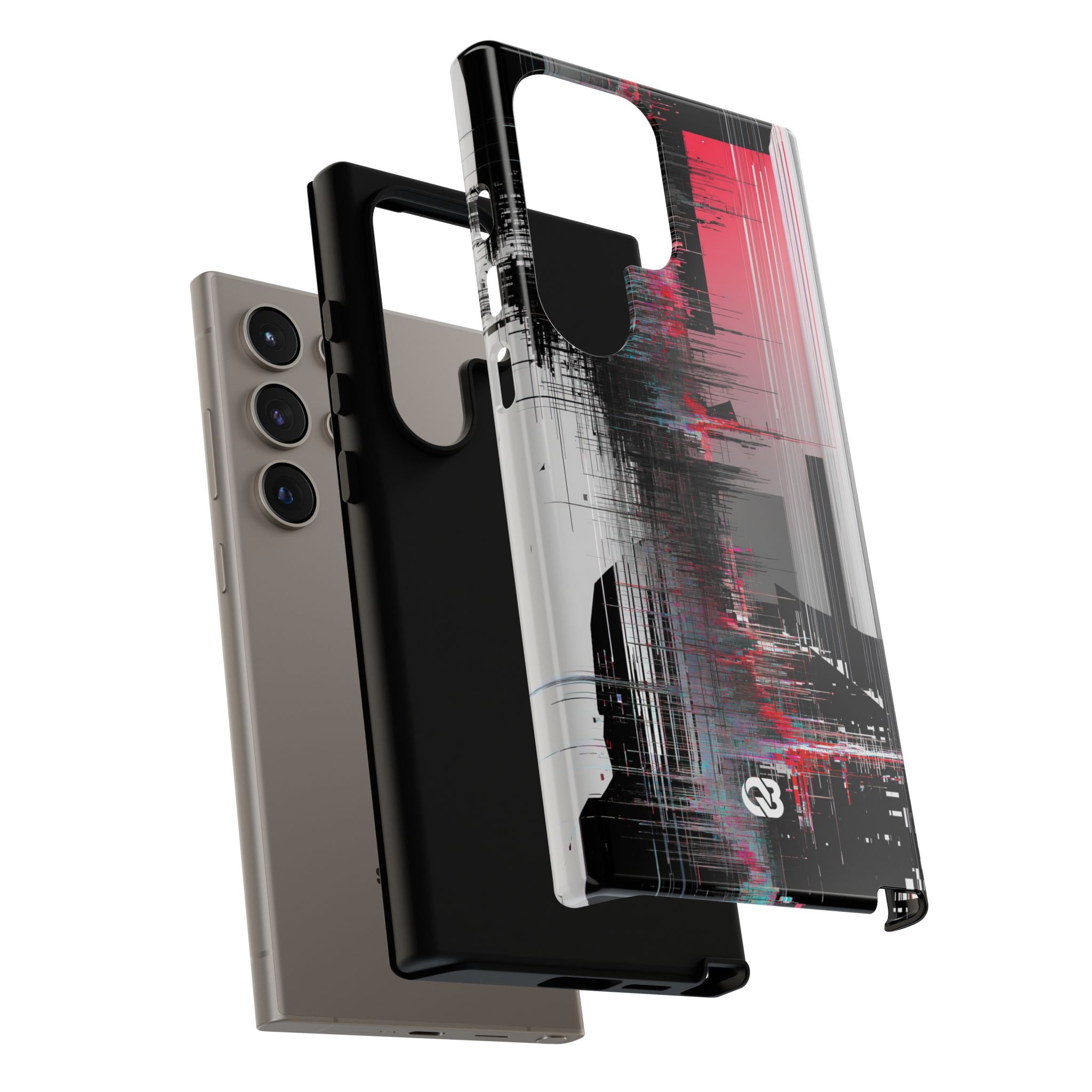 Black Tough Phone Case for Samsung - Crimson Data Leak