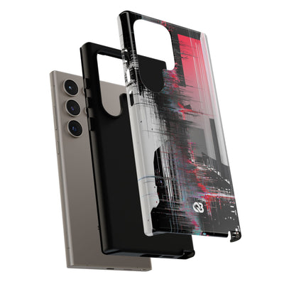 Black Tough Phone Case for Samsung - Crimson Data Leak