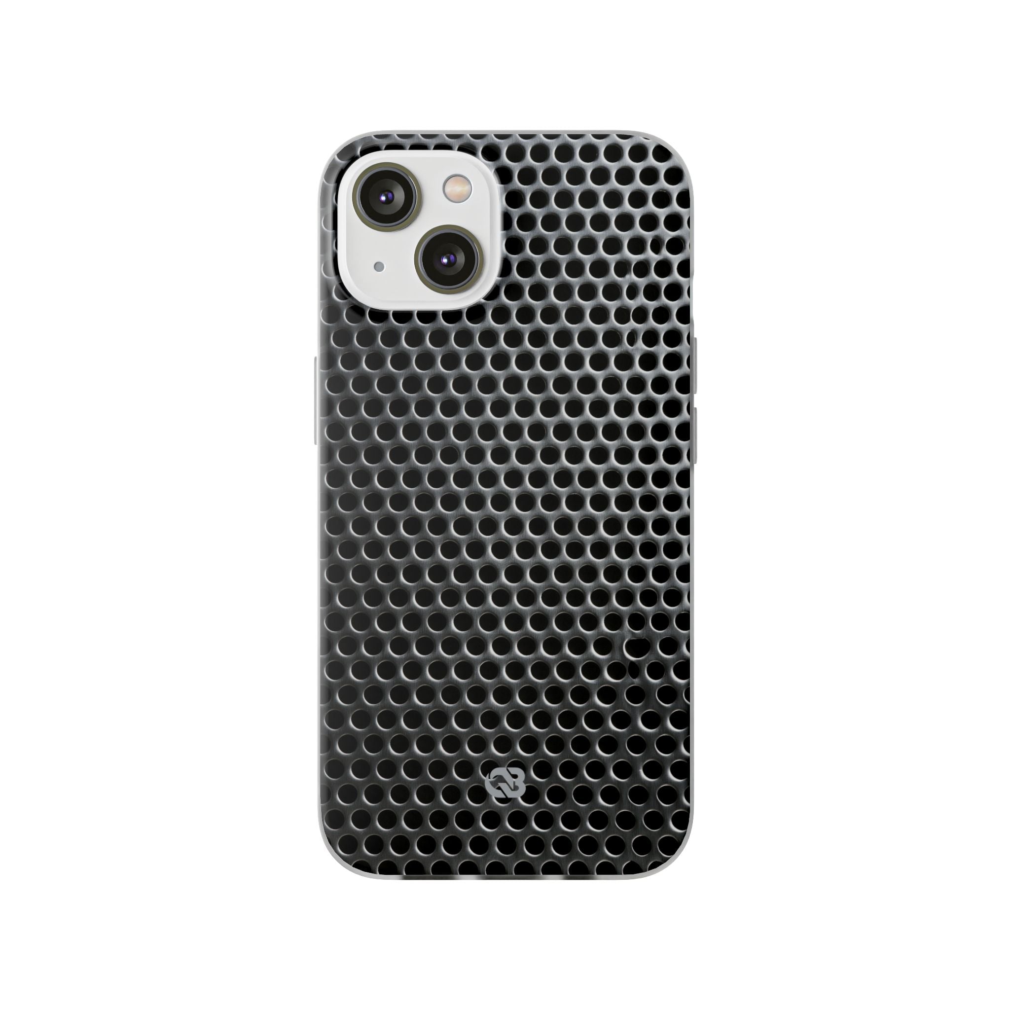 Silver Lite Phone Case for iPhone - Brutalist Steel Mesh