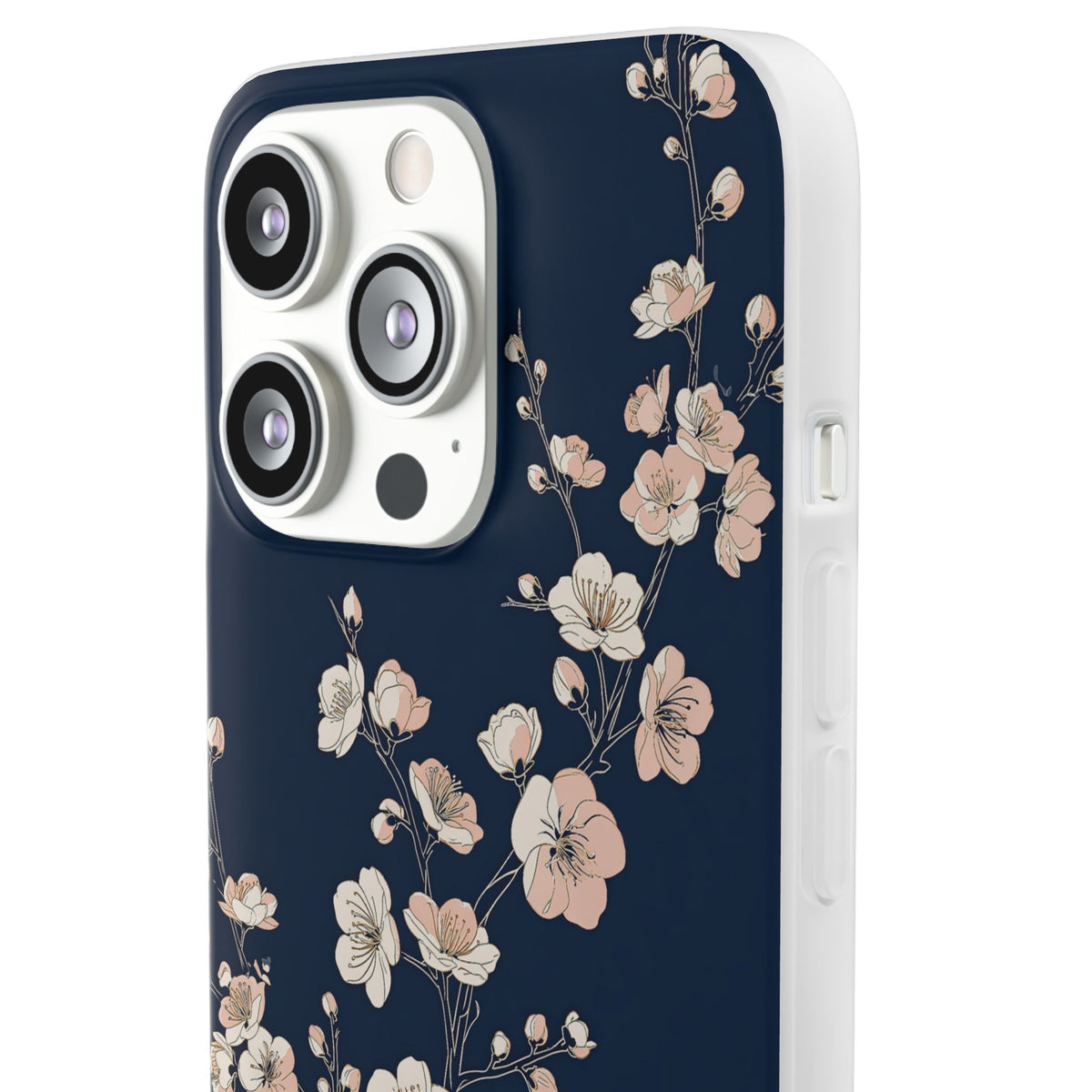 Midnight Plum Blossom · Lite Phone Case for iPhone ·  Blue
