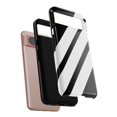 Obsidian White Bars · Tough etui na telefon dla Google Pixel