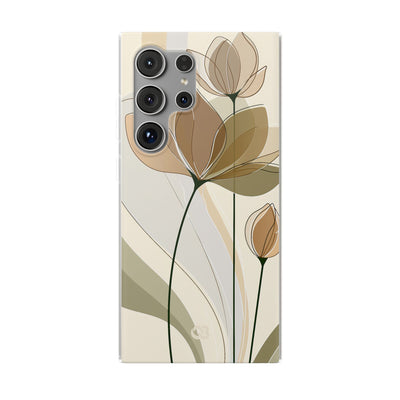 Beige Lite Phone Case for Samsung - Muted Ochre Petals