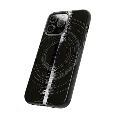 Black Tough Phone Case for iPhone - Obsidian Orbital Signal