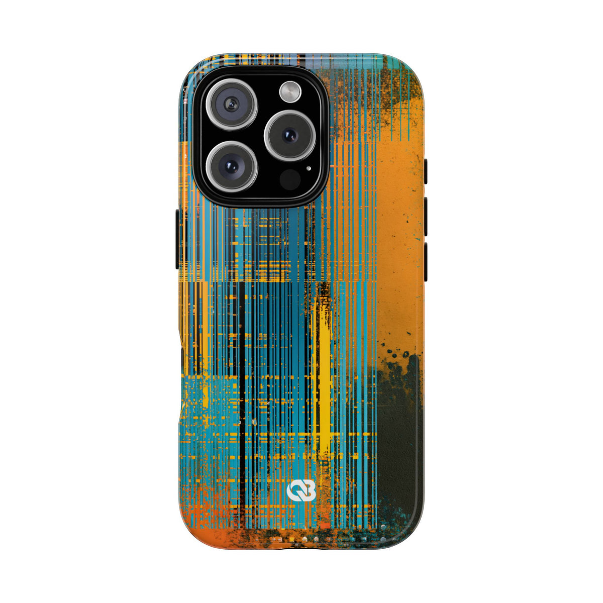 Cyber Glitch Stream · Tough Phone Case for iPhone · Teal